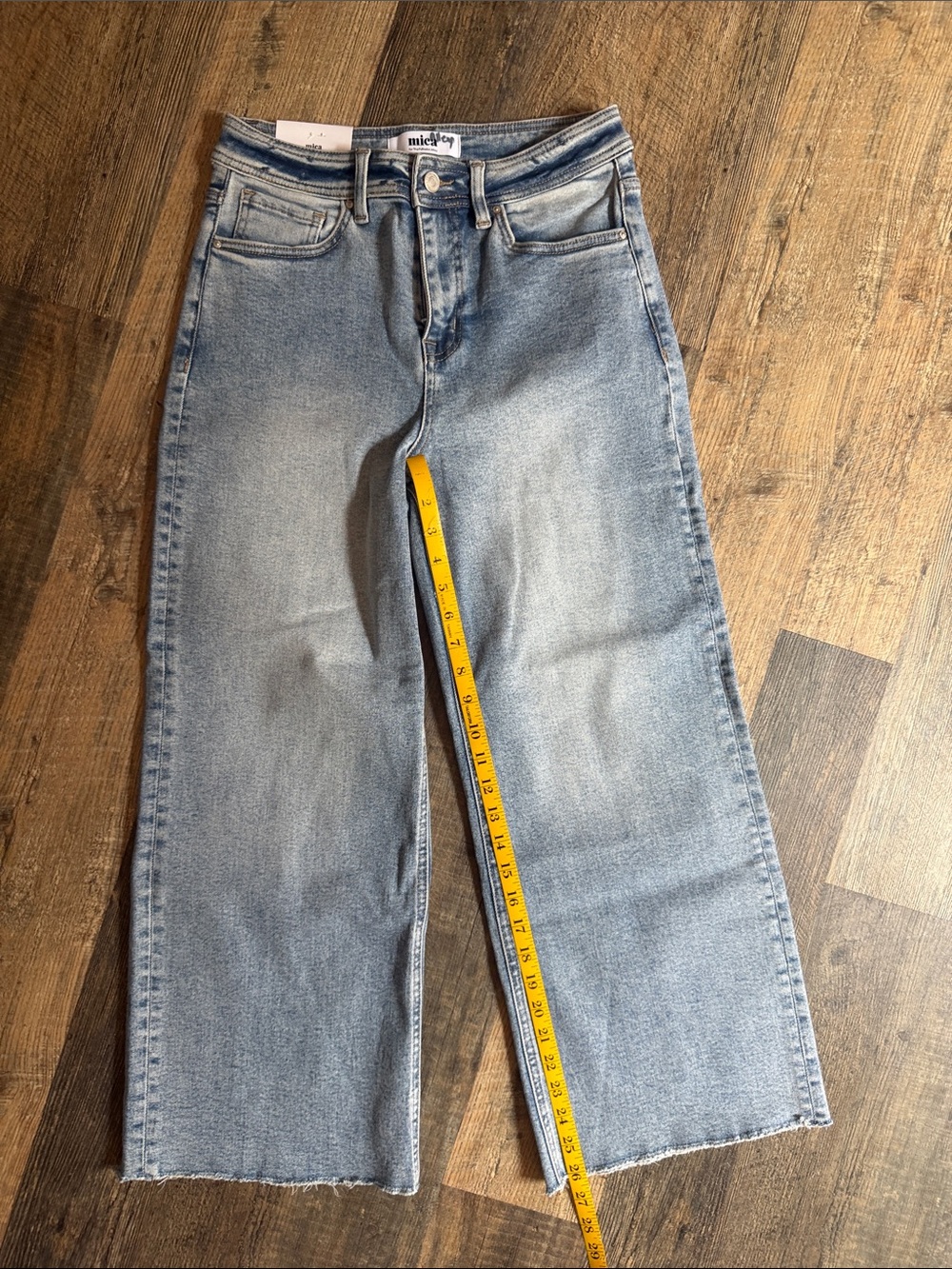 Mica Light Blue Cropped Wide-Leg Jeans 3/26 NWT
